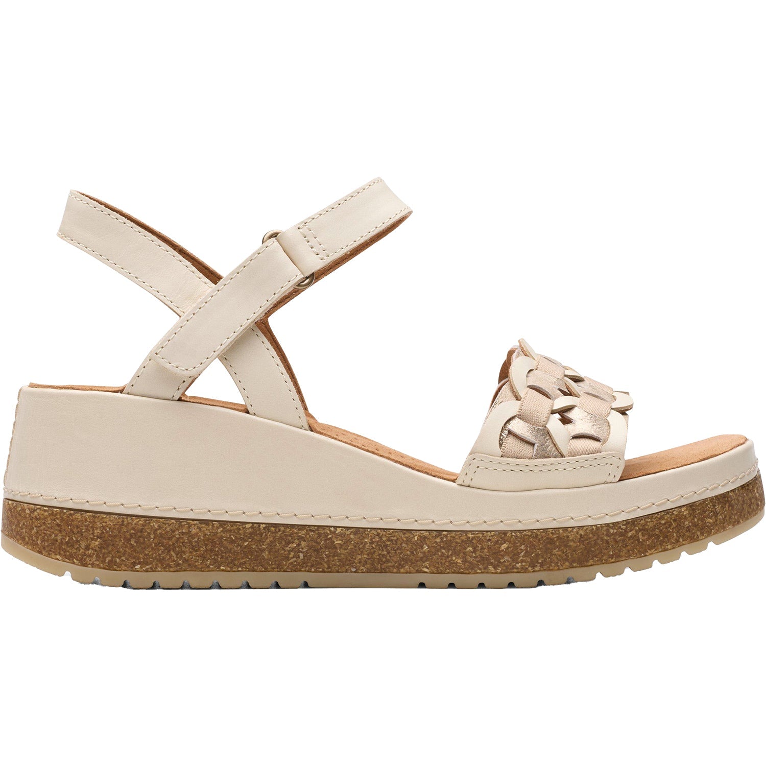 Clarks Kassanda Bar Women's Sandals Cream Multi Leather