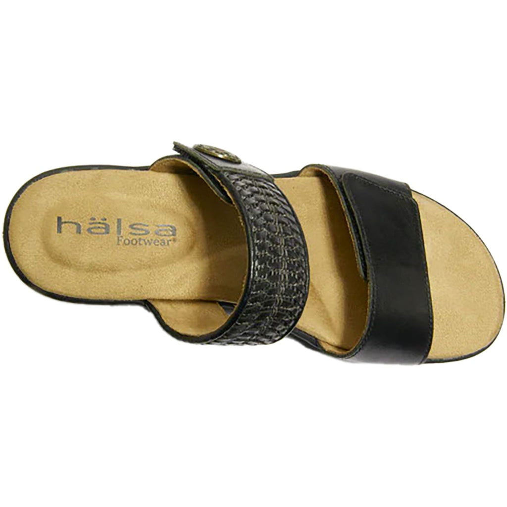 Women's Halsa Delilah Black Embossed Leather