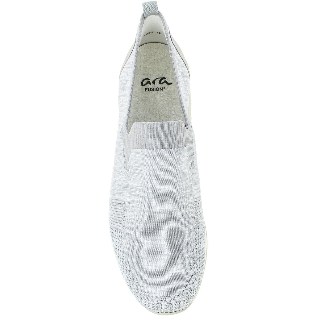 Ara Leena Women's Slip On Shoes Silver Woven Fabric