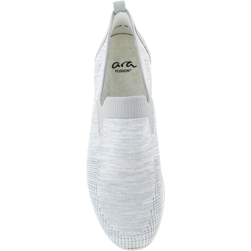 Ara Leena Women's Slip On Shoes Silver Woven Fabric