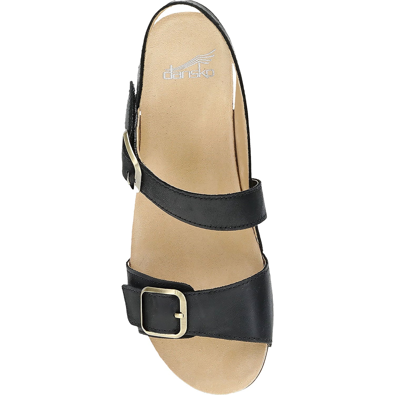 Dansko Trinity Women's Wedge Sandals Black Burnished Nubuck