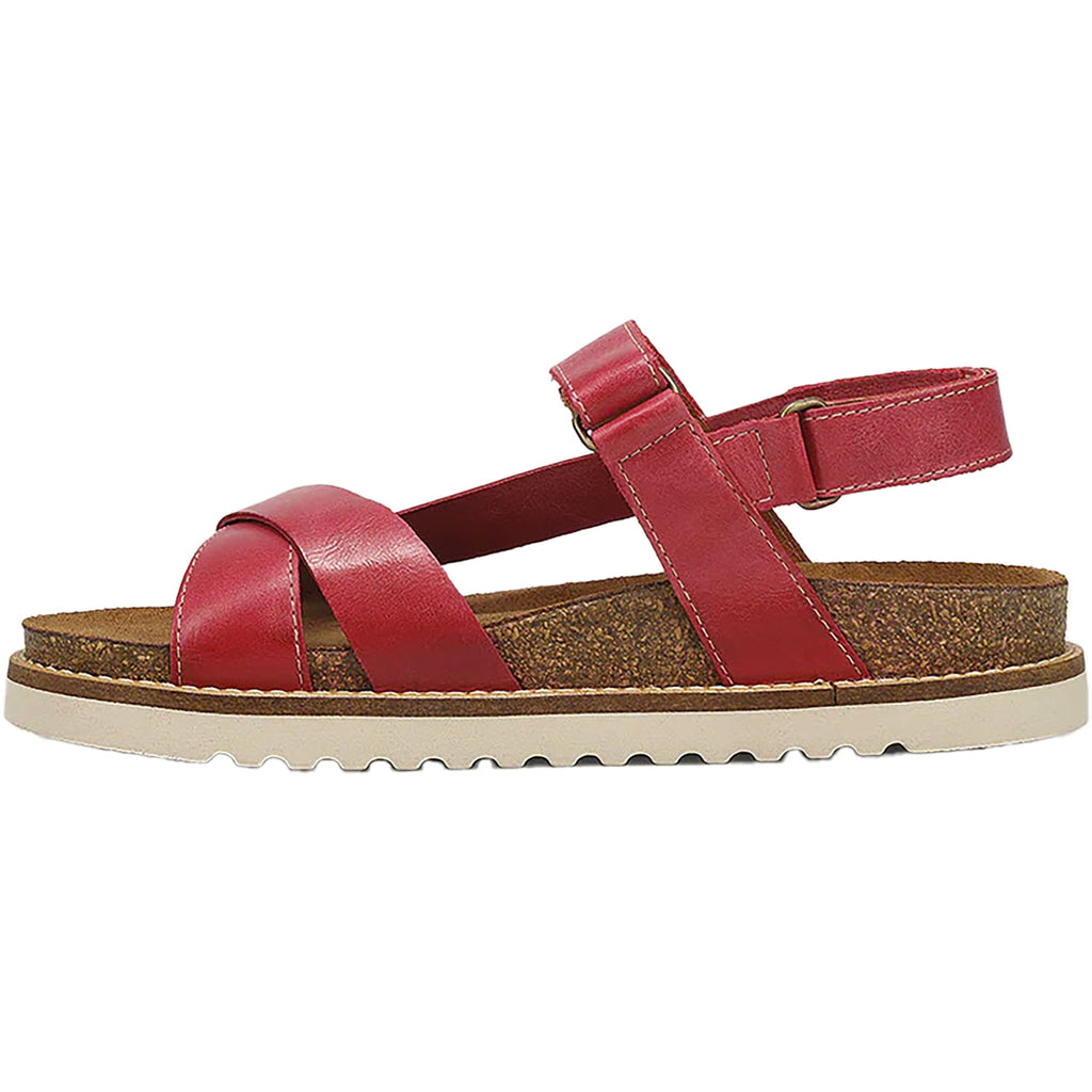 Taos Sideways Women's Ankle Strap Sandals Magenta Leather