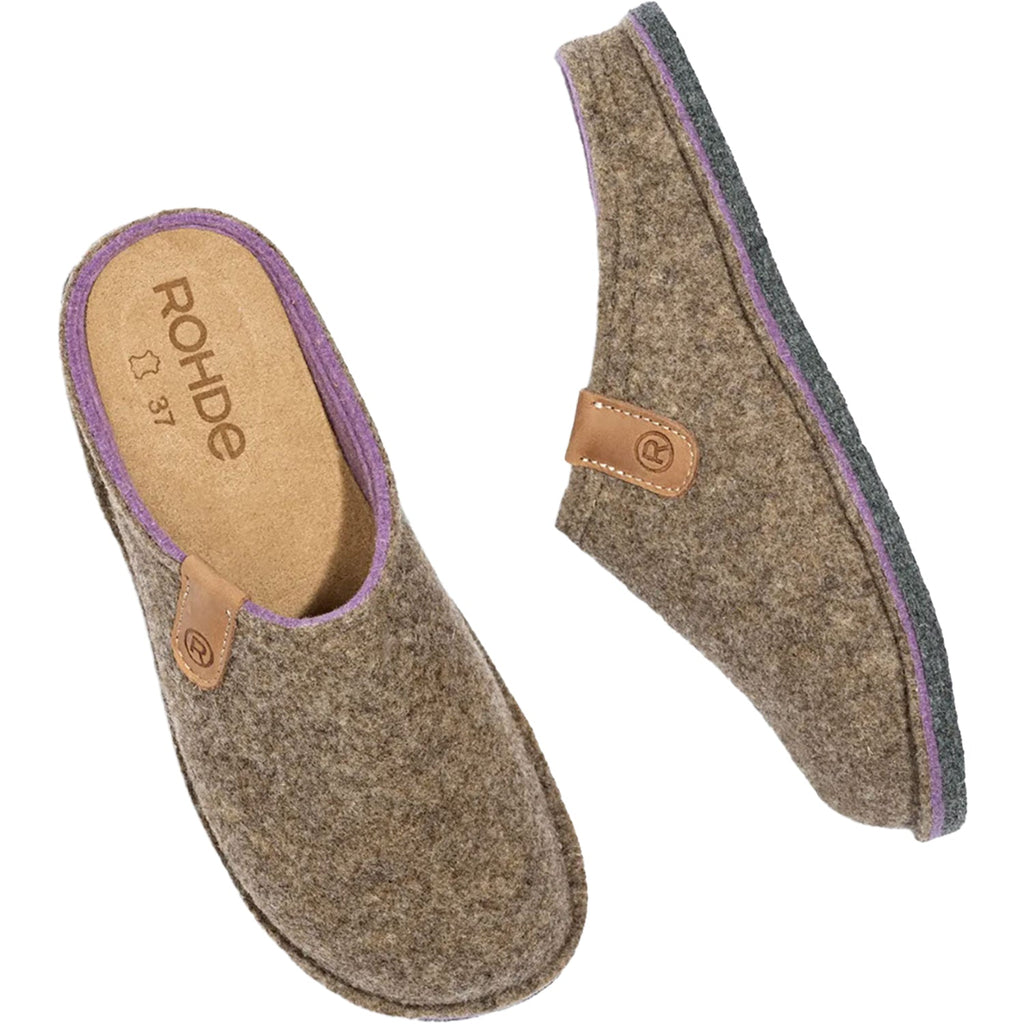 ROHDE Lucca-D Women's Open Back Slippers Leinen Synthetic