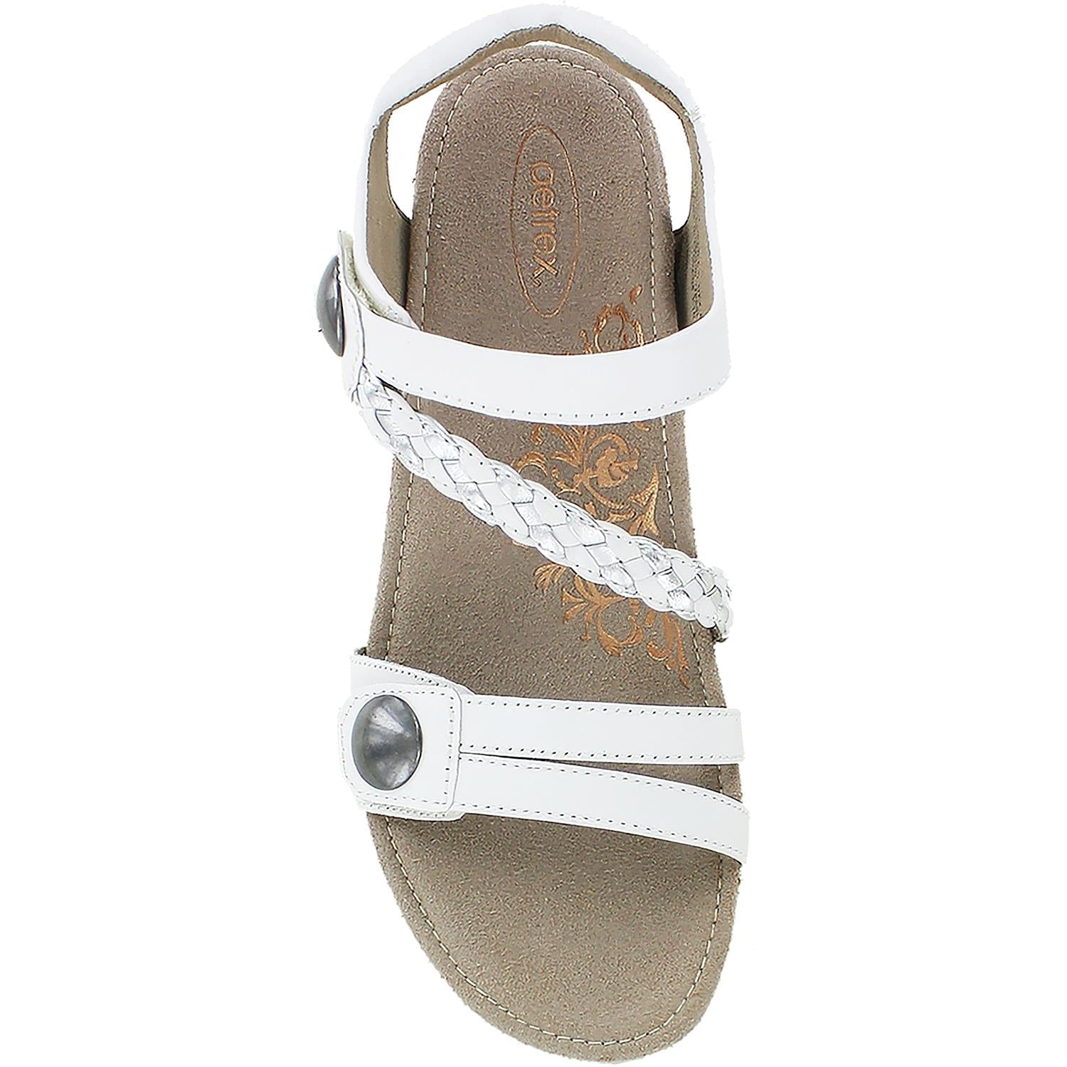 Aetrex Naya Women's Sandals White Leather