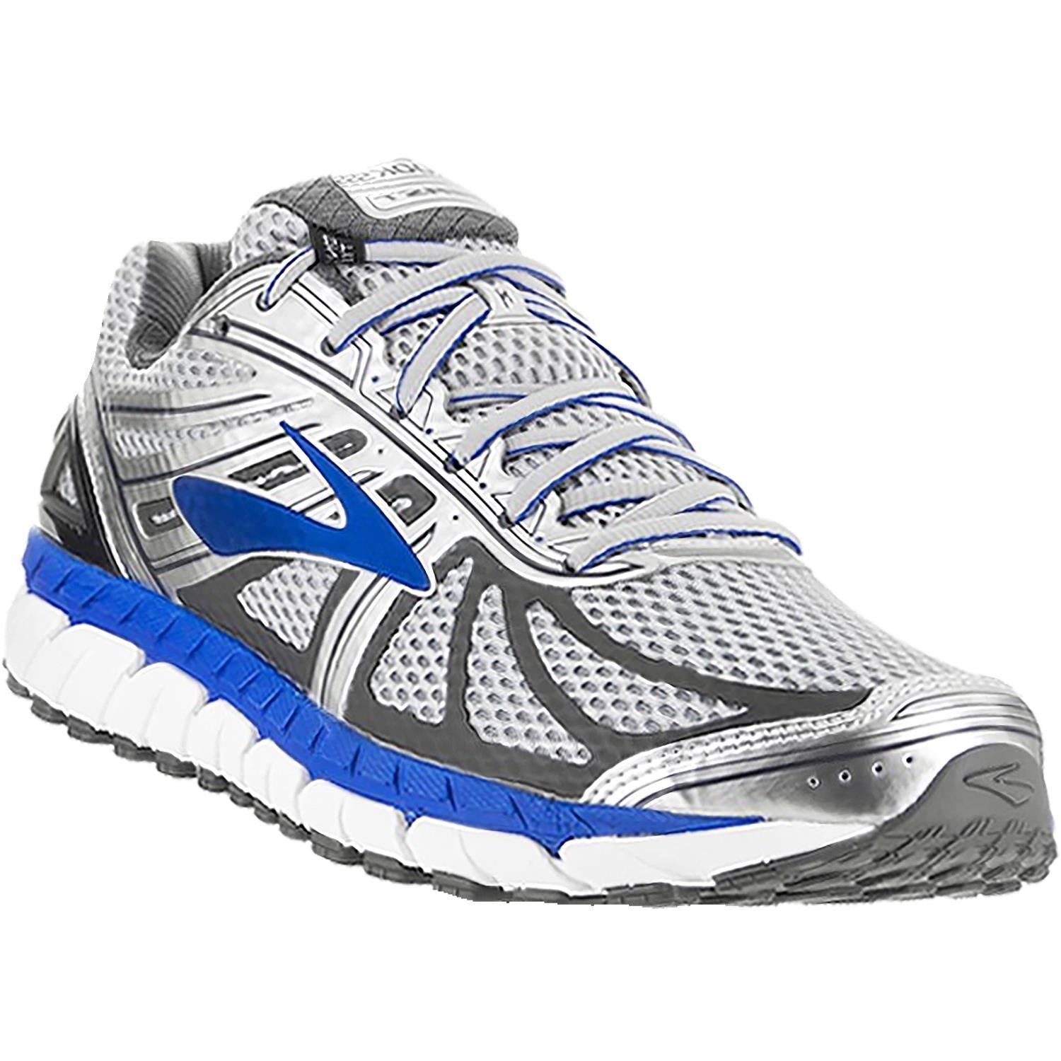 Brooks Beast 16 (Stability Support) Men's Running Shoes Silver/Electric Blue Mesh