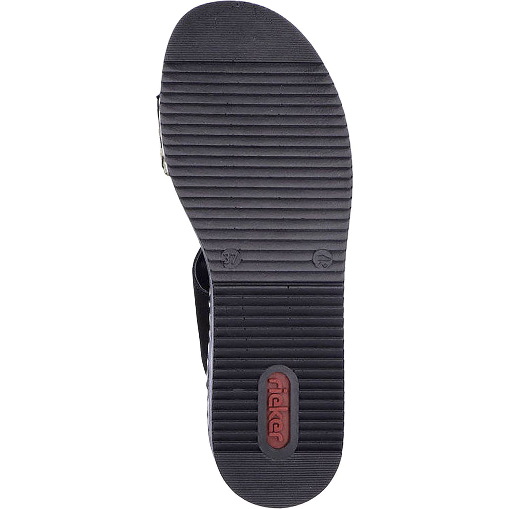 Rieker V02P8-00 Regina P8 Women's Sandals Black Synthetic