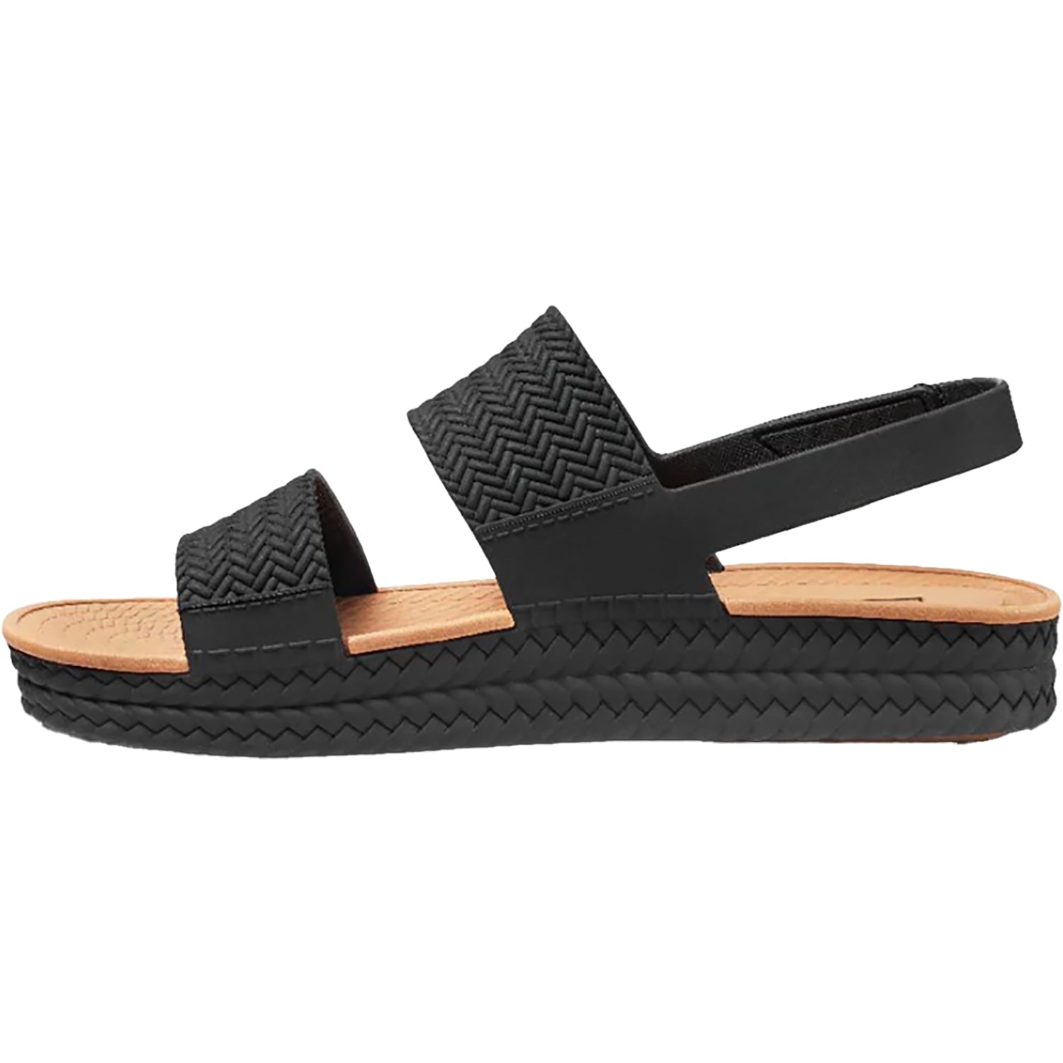 Reef Water Vista Women's Ankle Strap Sandals Black/Tan Synthetic