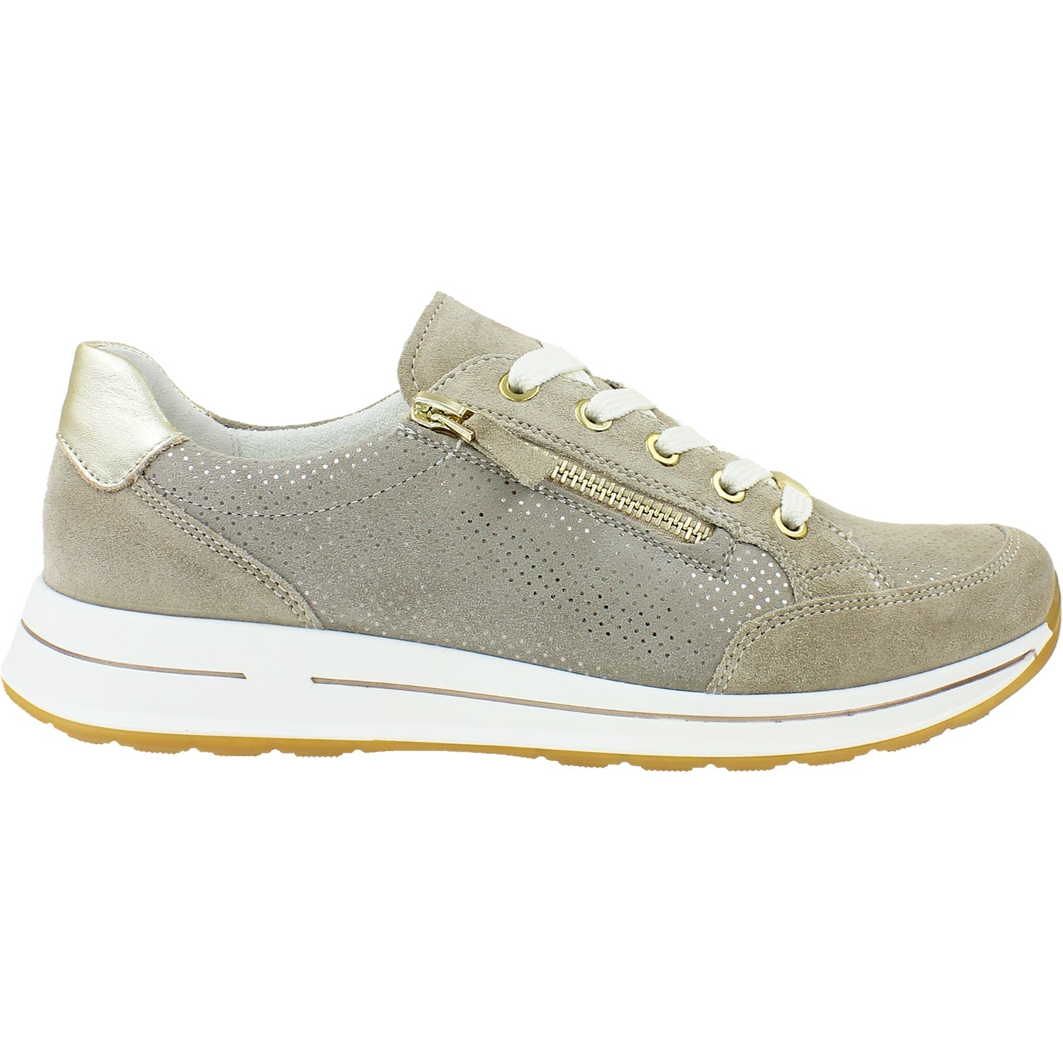 Ara Oleanna Women's Walking Sneakers Sand/Platinum Suede