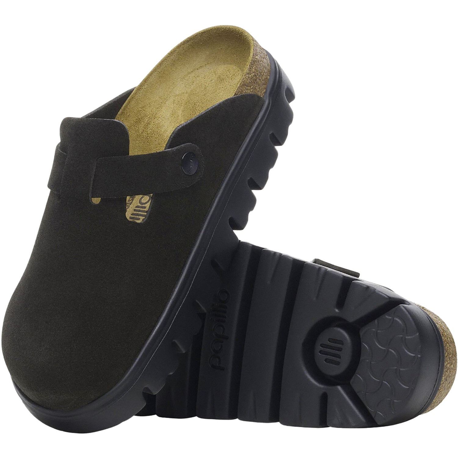 Birkenstock Boston Chunky Women's Clogs Black Suede
