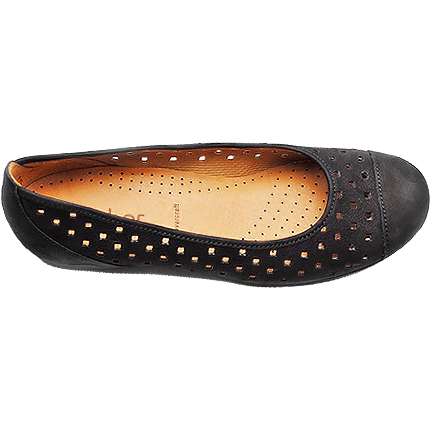 Gabor 416917 Women's Ballerina Flats Black Suede
