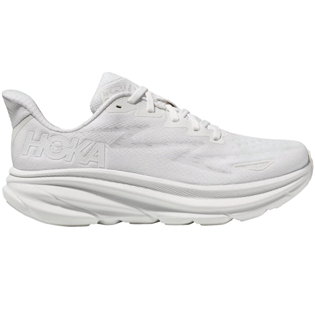 Hoka Clifton 9 (Neutral Support) Women's Road Running Shoes White/White Mesh
