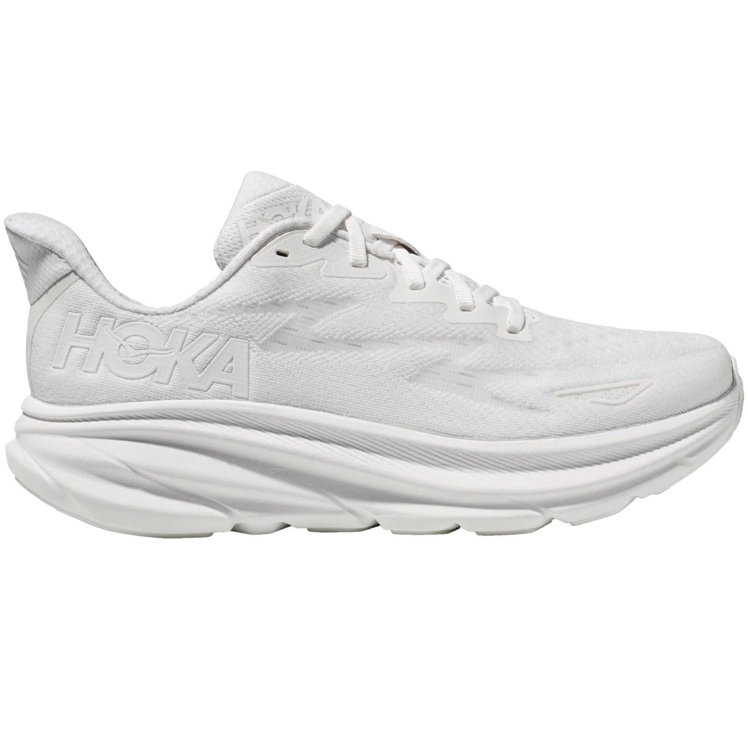 Hoka Clifton 9 (Neutral Support) Women's Road Running Shoes White/White Mesh