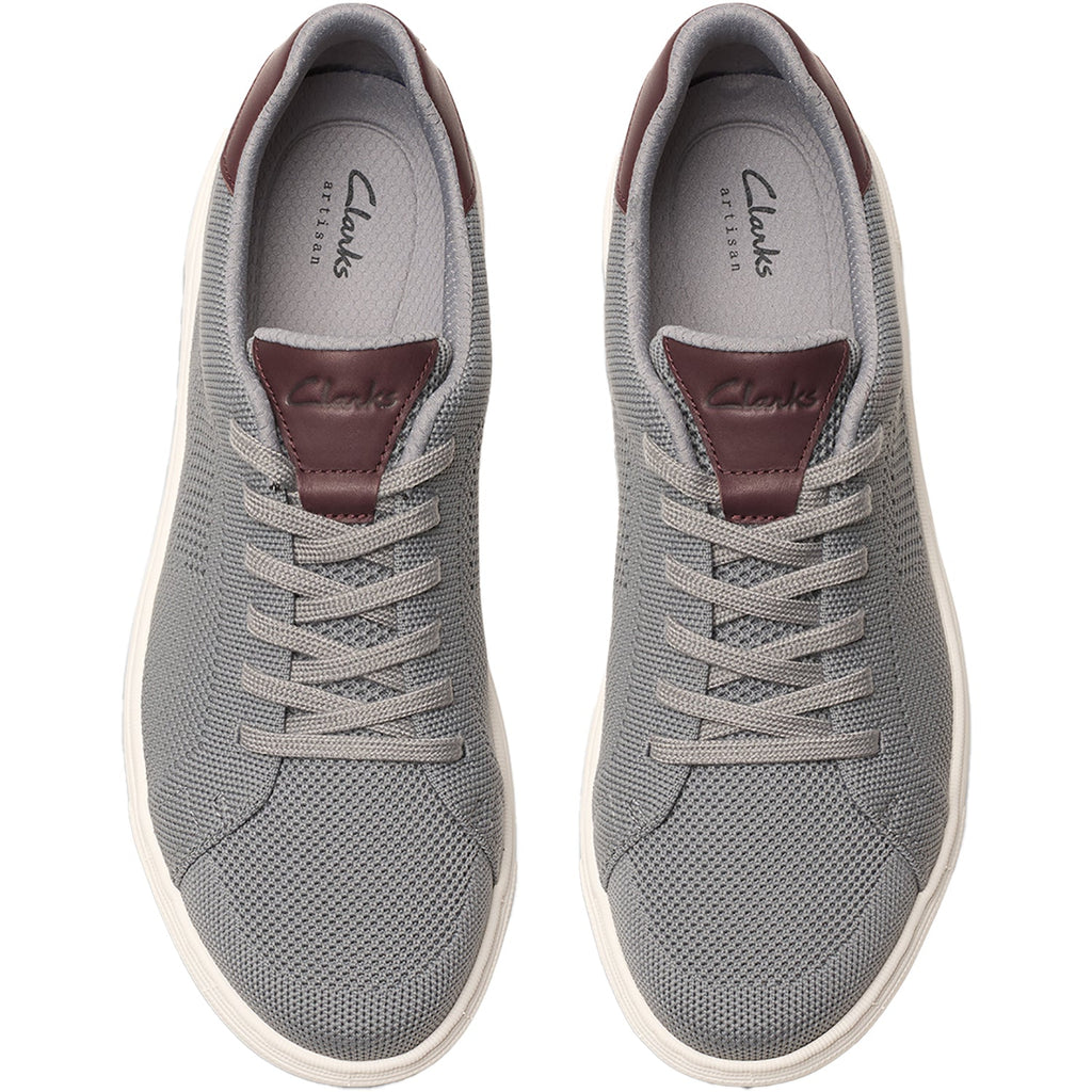 Clarks Mapstone Lace Men's Lace Up Shoes Grey Knit