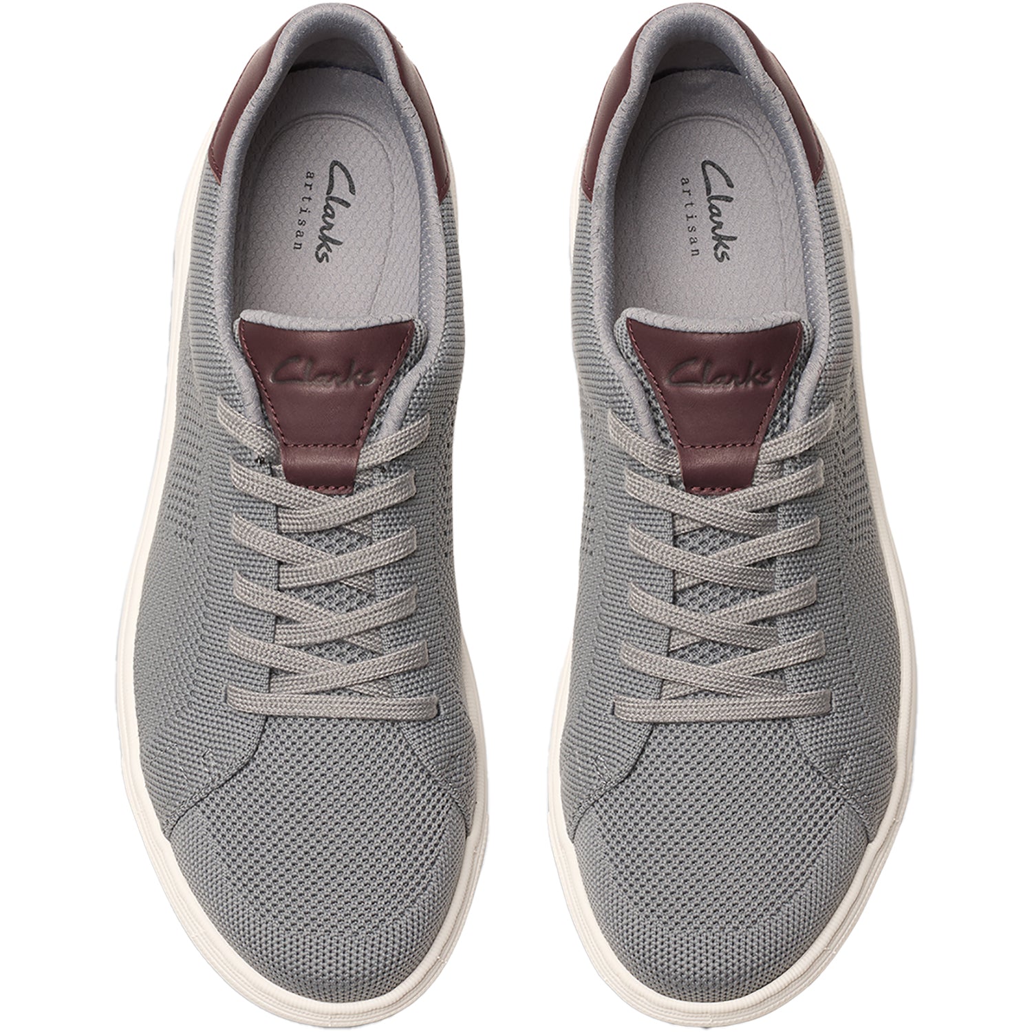 Clarks Mapstone Lace Men's Lace Up Shoes Grey Knit