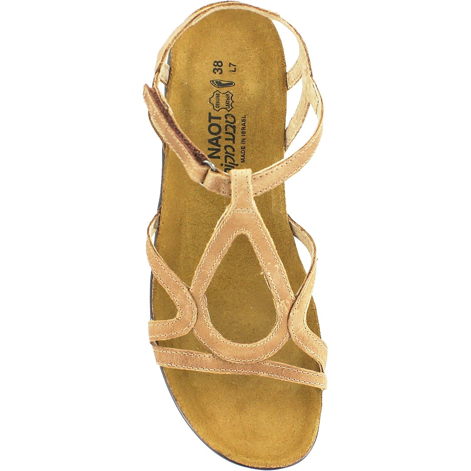 Naot Dorith Women's Slingback Sandals Latte Brown Leather