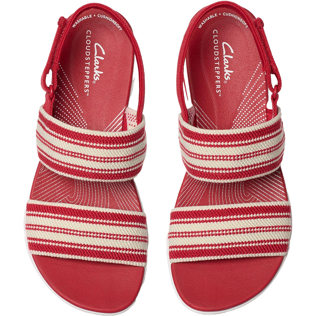Clarks Cloudsteppers Arla Stroll Women's Sandals Cherry Combi Knit Synthetic