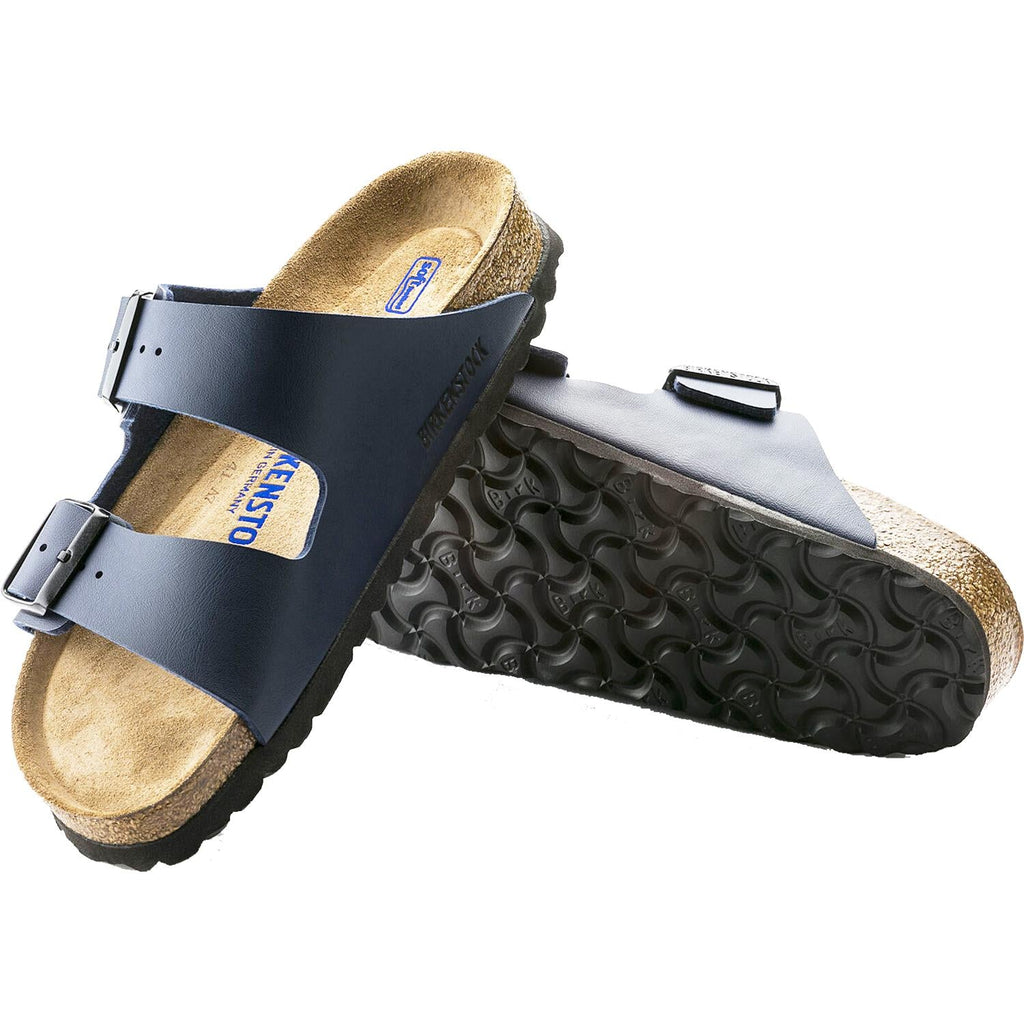 Birkenstock Arizona Soft Footbed Unisex Wellness Sandals Blue Birko-Flor