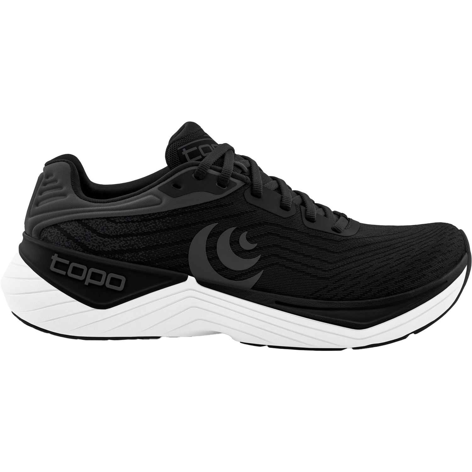 Topo Ultrafly 5 (Stability Support) Women's Athletic Shoes Black/White Mesh