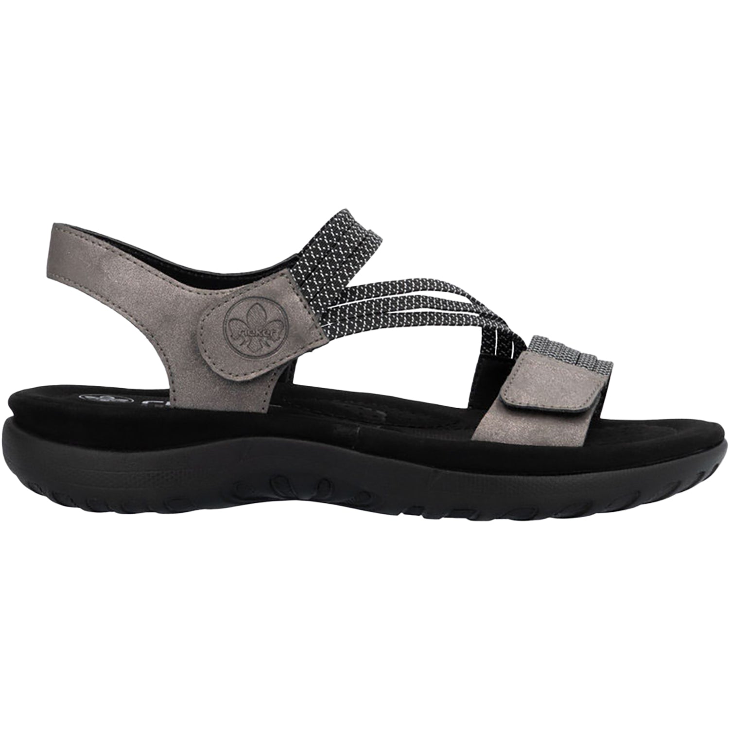 Rieker 64870-42 Women's Sandals Mineral/Schwarz Synthetic