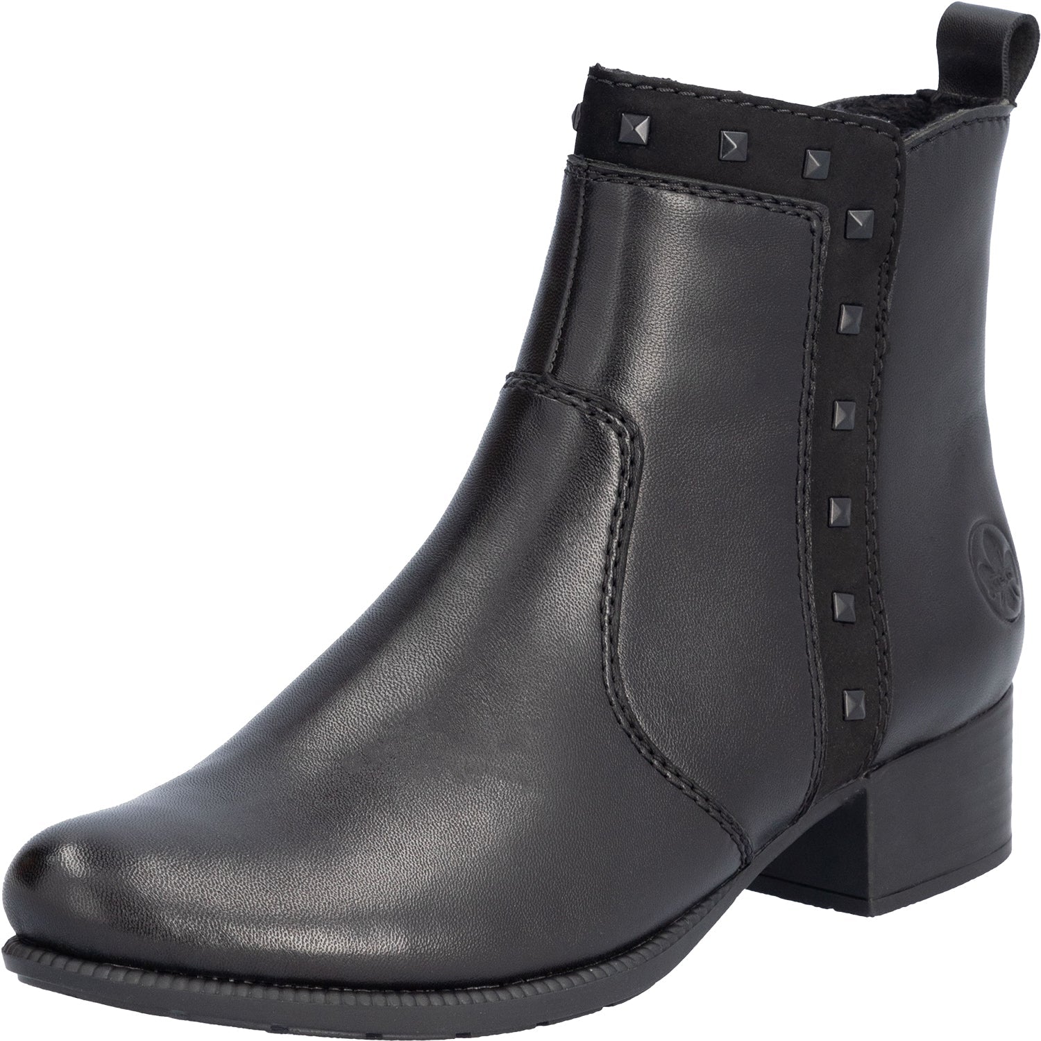 Rieker 78657-00 Women's Boots Black/Black/Black Leather