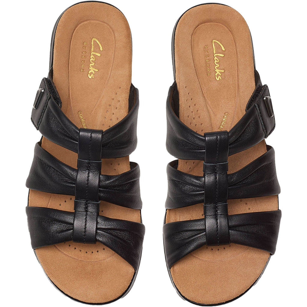 Clarks Kitly Slide Women's Slide Sandals Black Leather