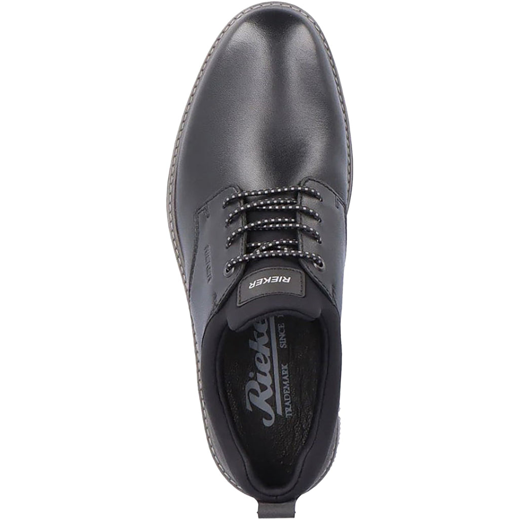 Rieker 14454-01 Men's Dress Shoes Black/Black/Black Leather