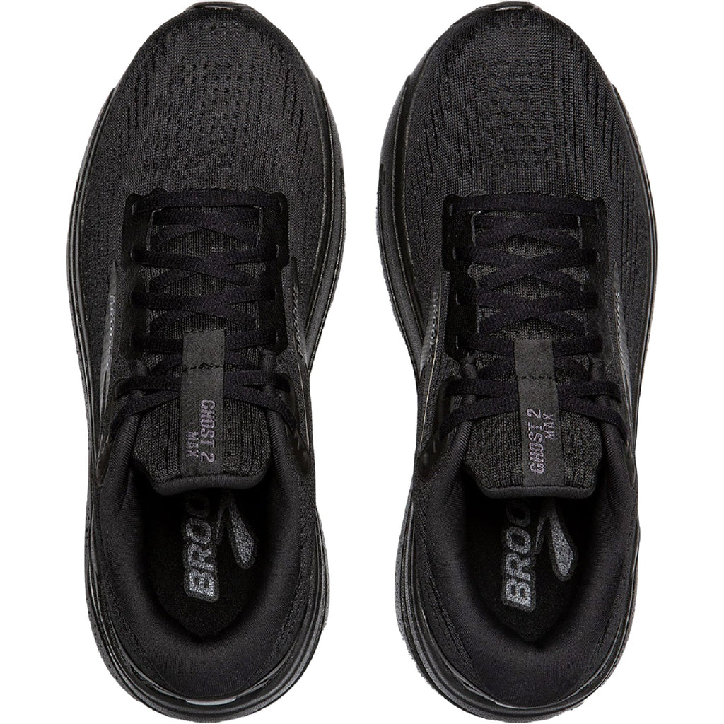 Brooks Ghost Max 2 (Neutral Support) Men's Running Shoes Black/Black/Ebony Mesh