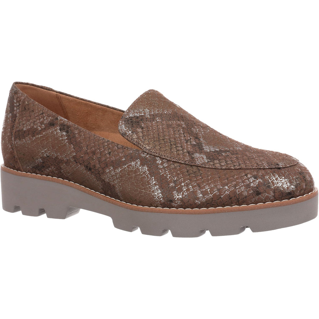 Vionic Kensley Women's Slip On Loafers Brown Metallic Snake Leather