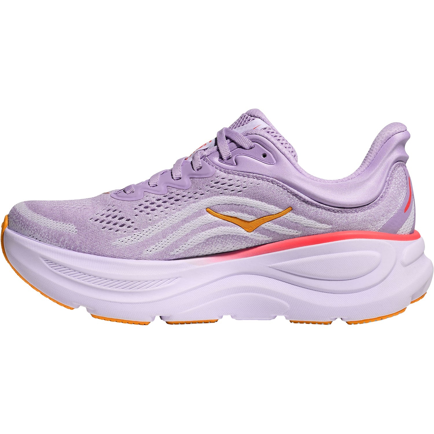 Hoka Bondi 9 (Neutral Support) Women's Athletic Shoes Aster Flower/Starlight Glow Mesh