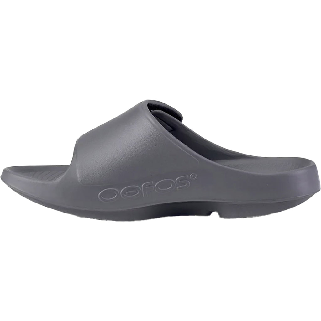 OOFOS OOahh Sport Flex Unisex Recovery Slide Sandals Slate Synthetic