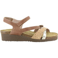 Naot Sophia Women's Sandals Latte Brown/Cork Lthr/Radiant Gold Leather