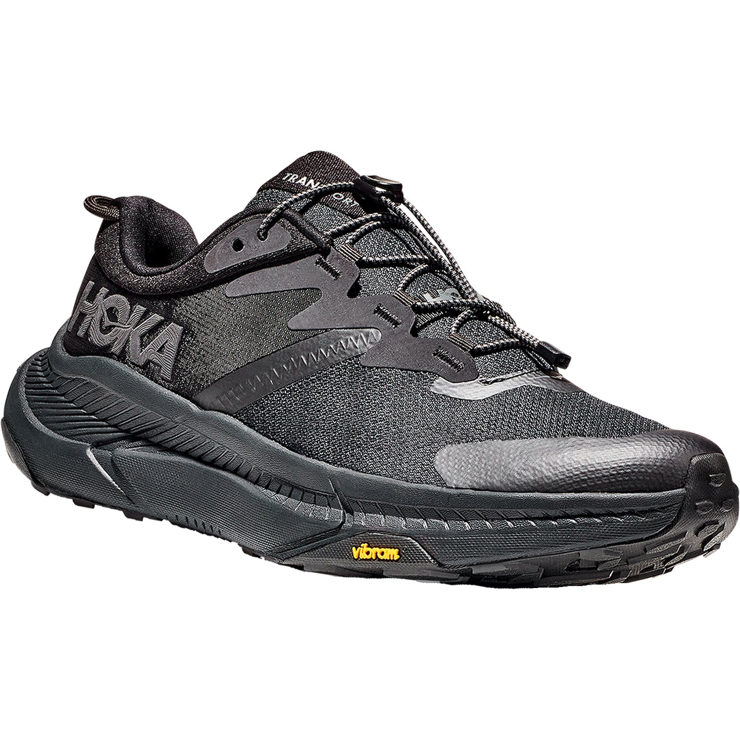 Hoka Transport Men's Everyday Shoes Black/Black Mesh
