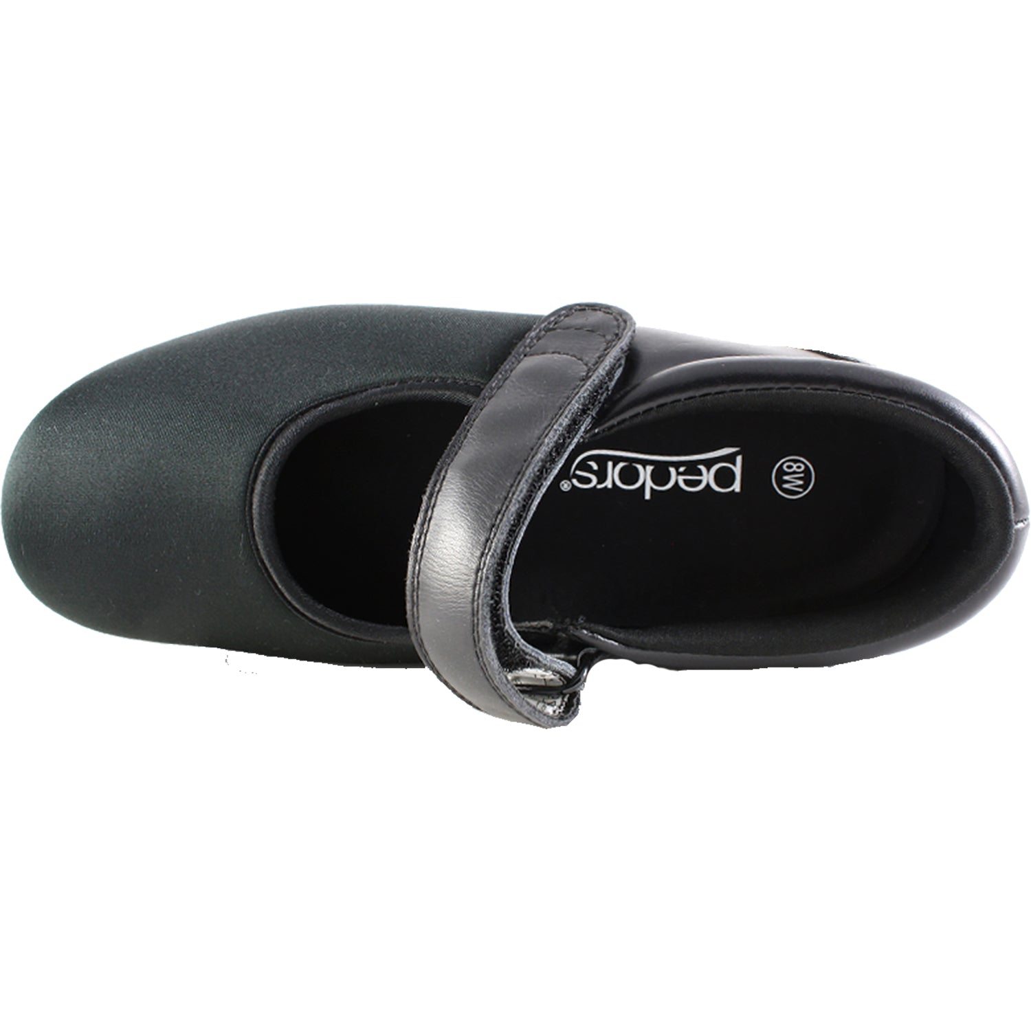 Pedors Mary Jane 500 Women's Diabetic Orthopedic Shoes Black Leather/Stretch