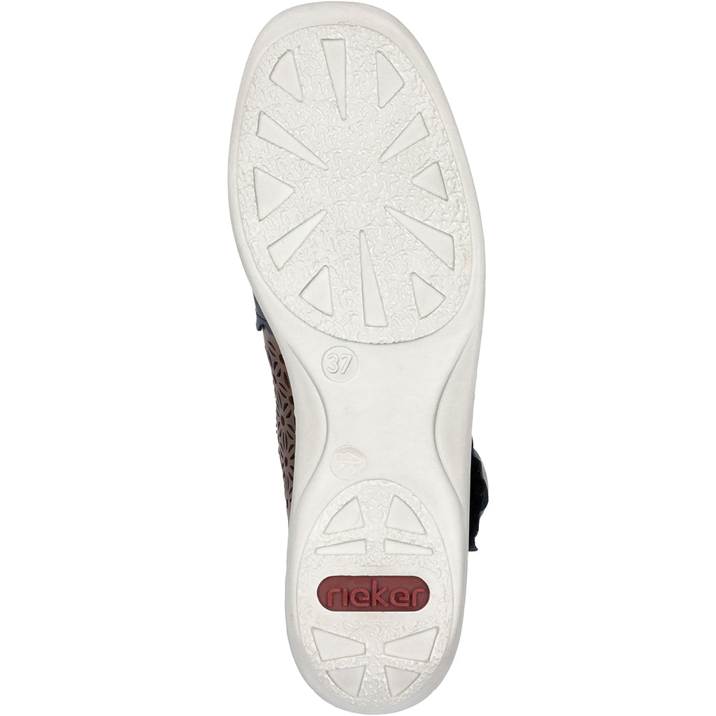 Rieker 413G4-14 Women's Mary Janes Traditional Pazifik/Mogano Leather