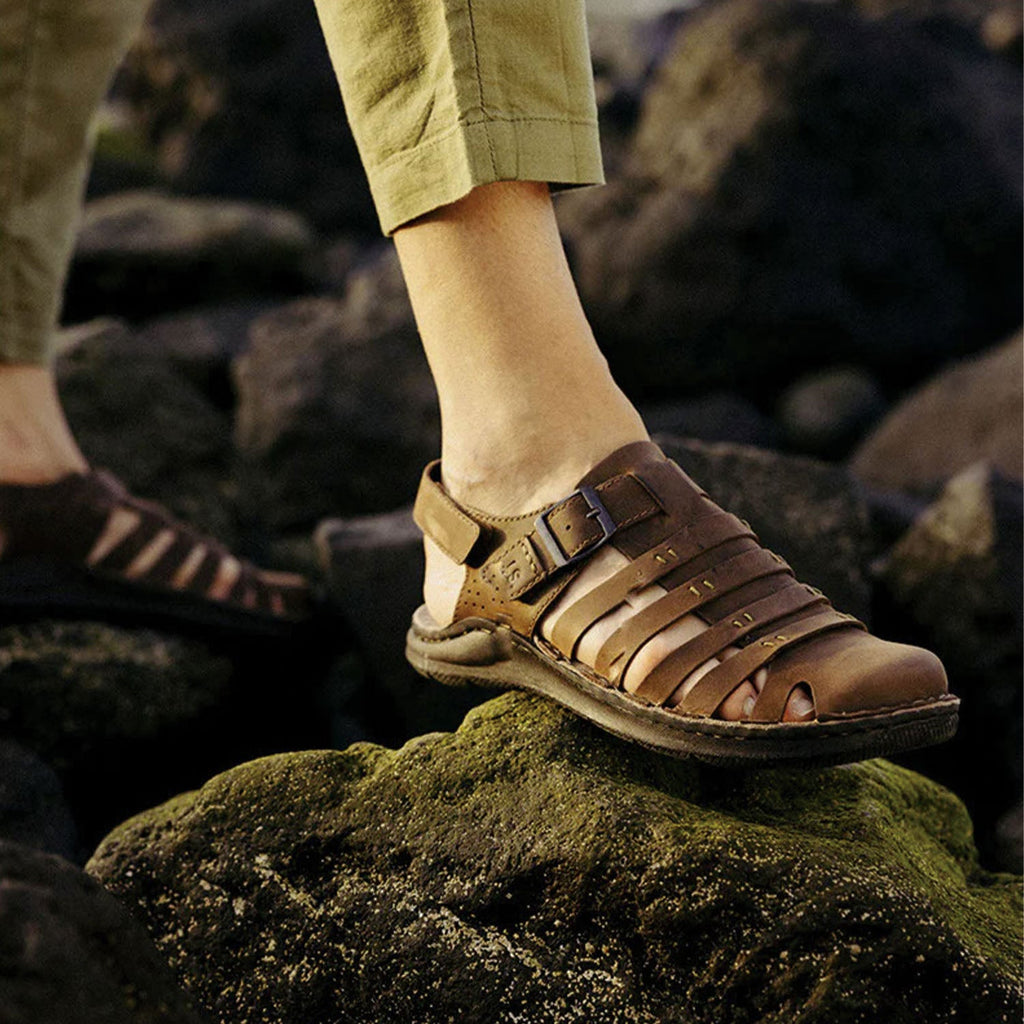 Josef Seibel Logan 70 Men's Fisherman Sandals Mocca Leather