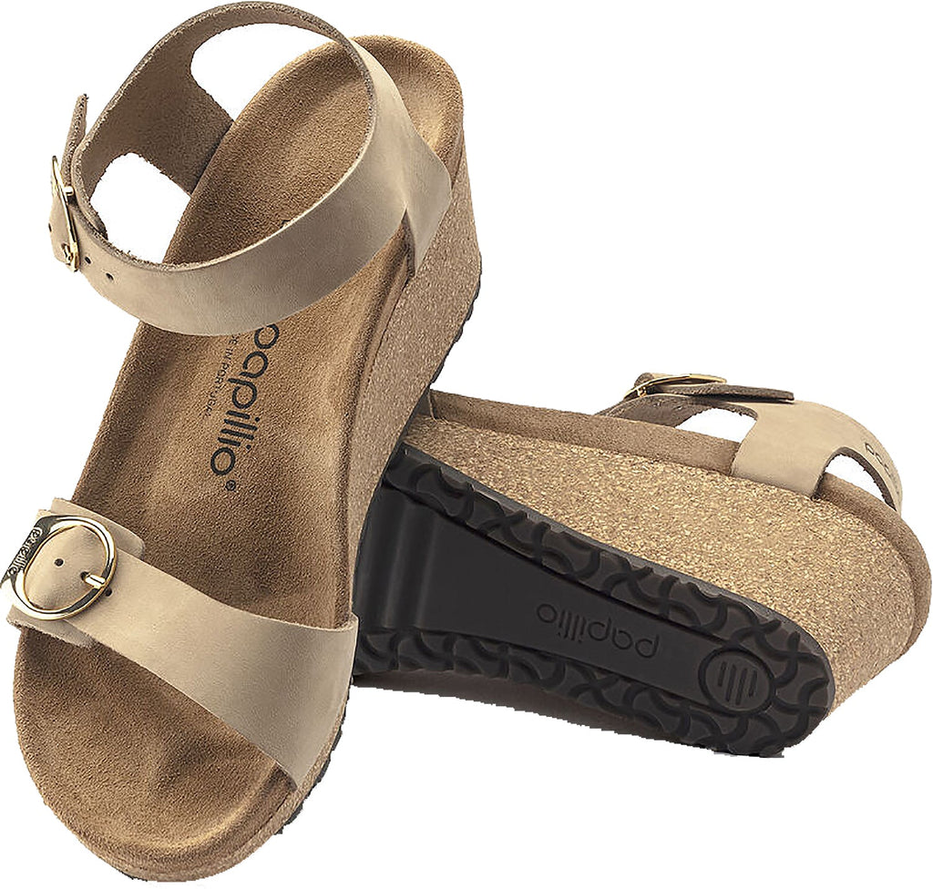 Birkenstock Papillio Soley Women's Wedge Sandals Sandcastle Nubuck