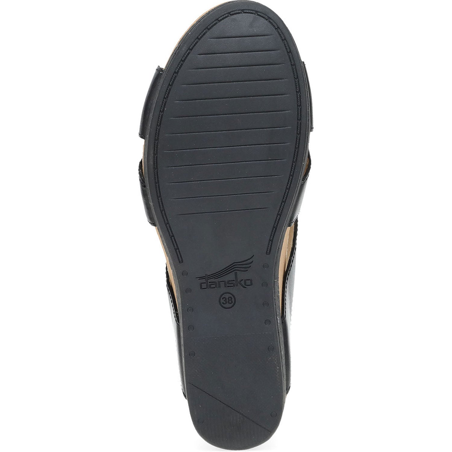 Dansko Shyla Women's Wedge Sandals Black Burnished Nappa Leather