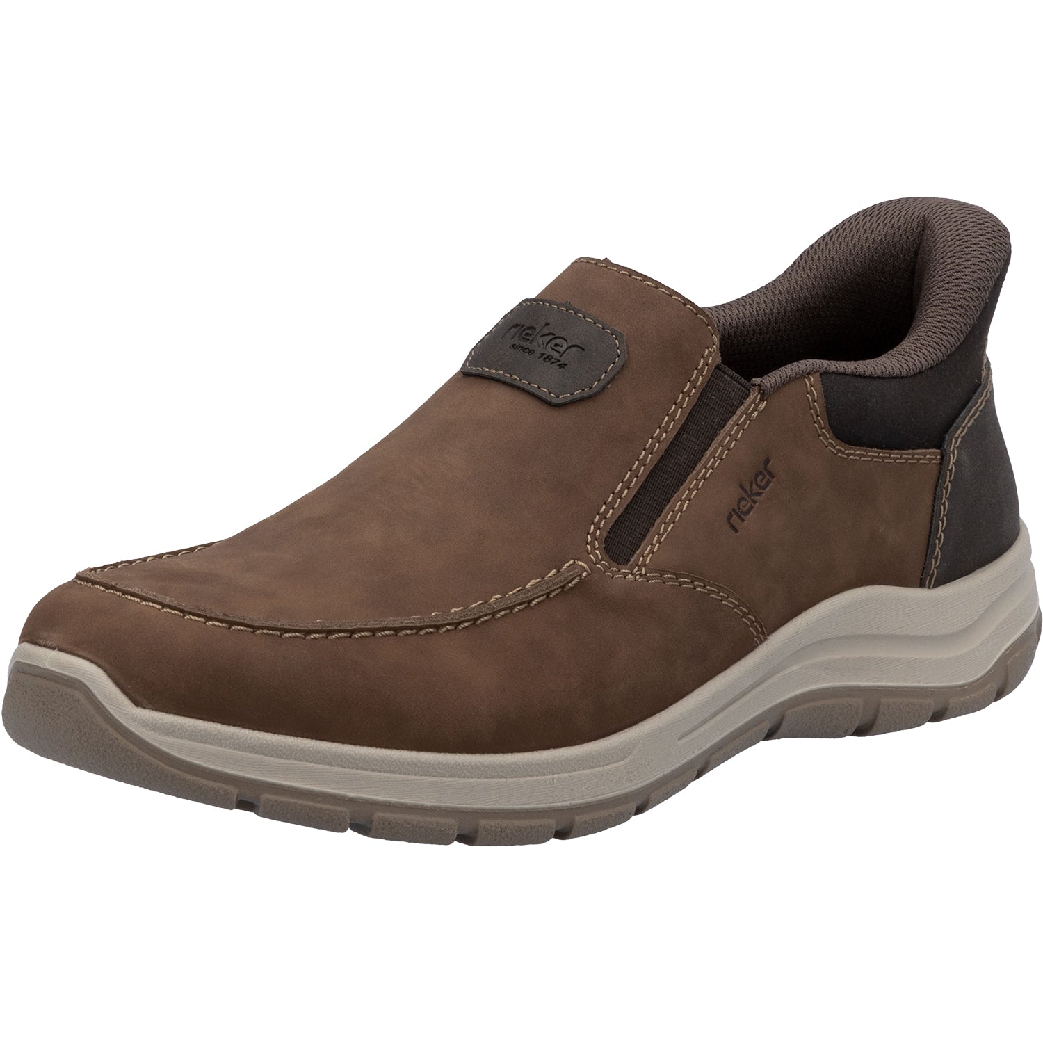 Rieker 03655-24 Hands-Free Men's Slip Ons Brown Leather