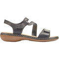 Rieker 659C7-00 Regina Women's Sandals Black Leather