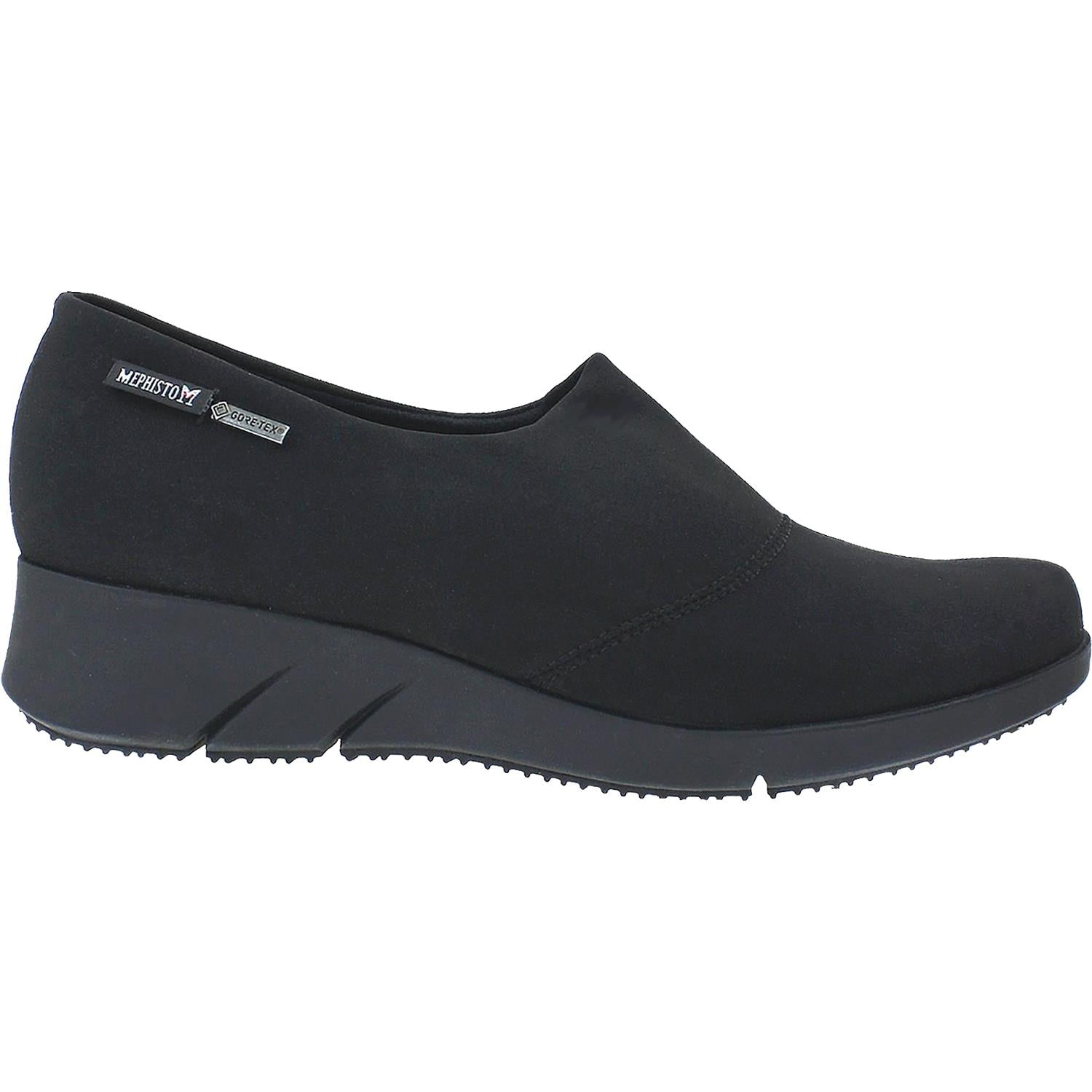Mephisto Molly GT Women's Waterproof Slip Ons Black Stretch Fabric