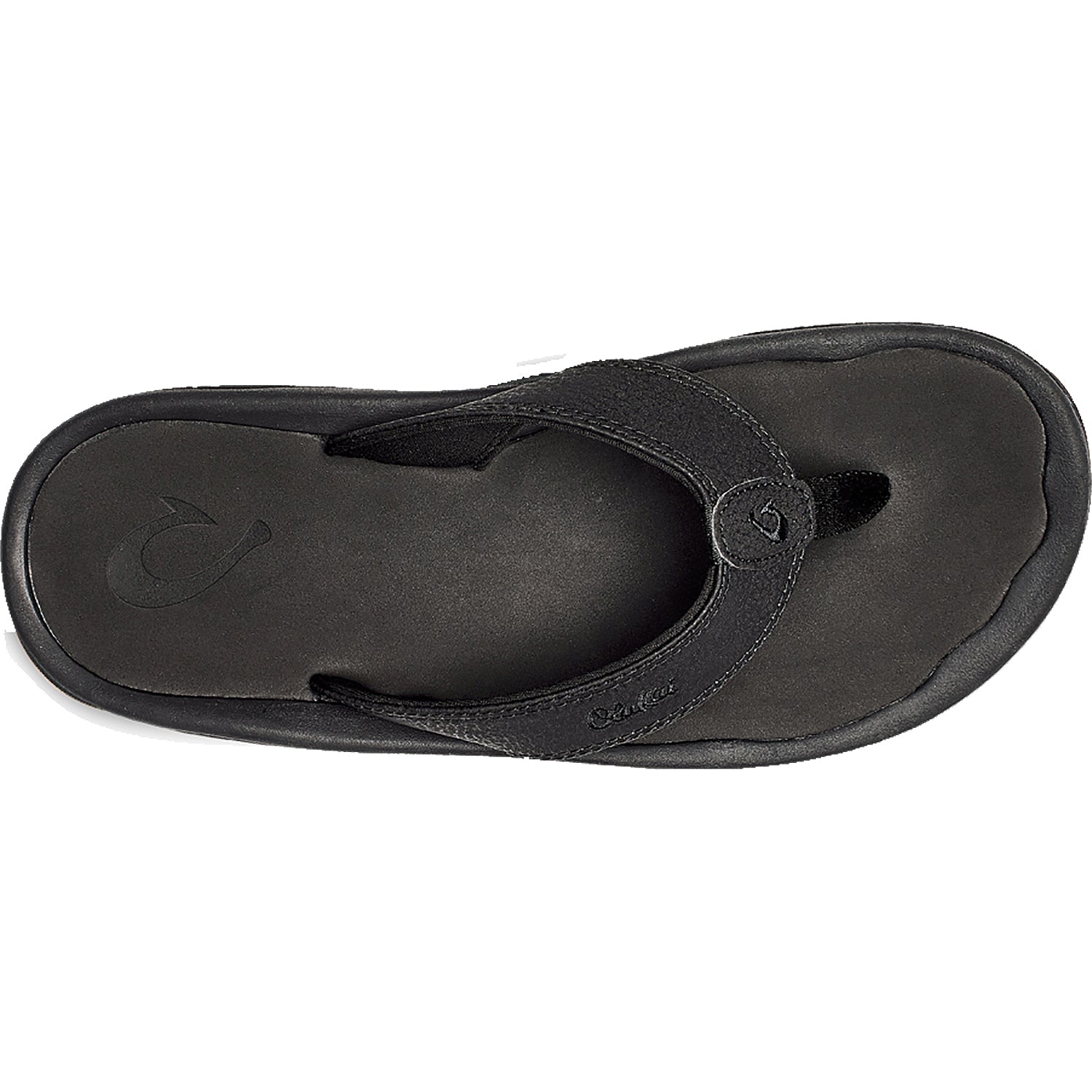 OluKai Ohana Men's Black Synthetic Leather