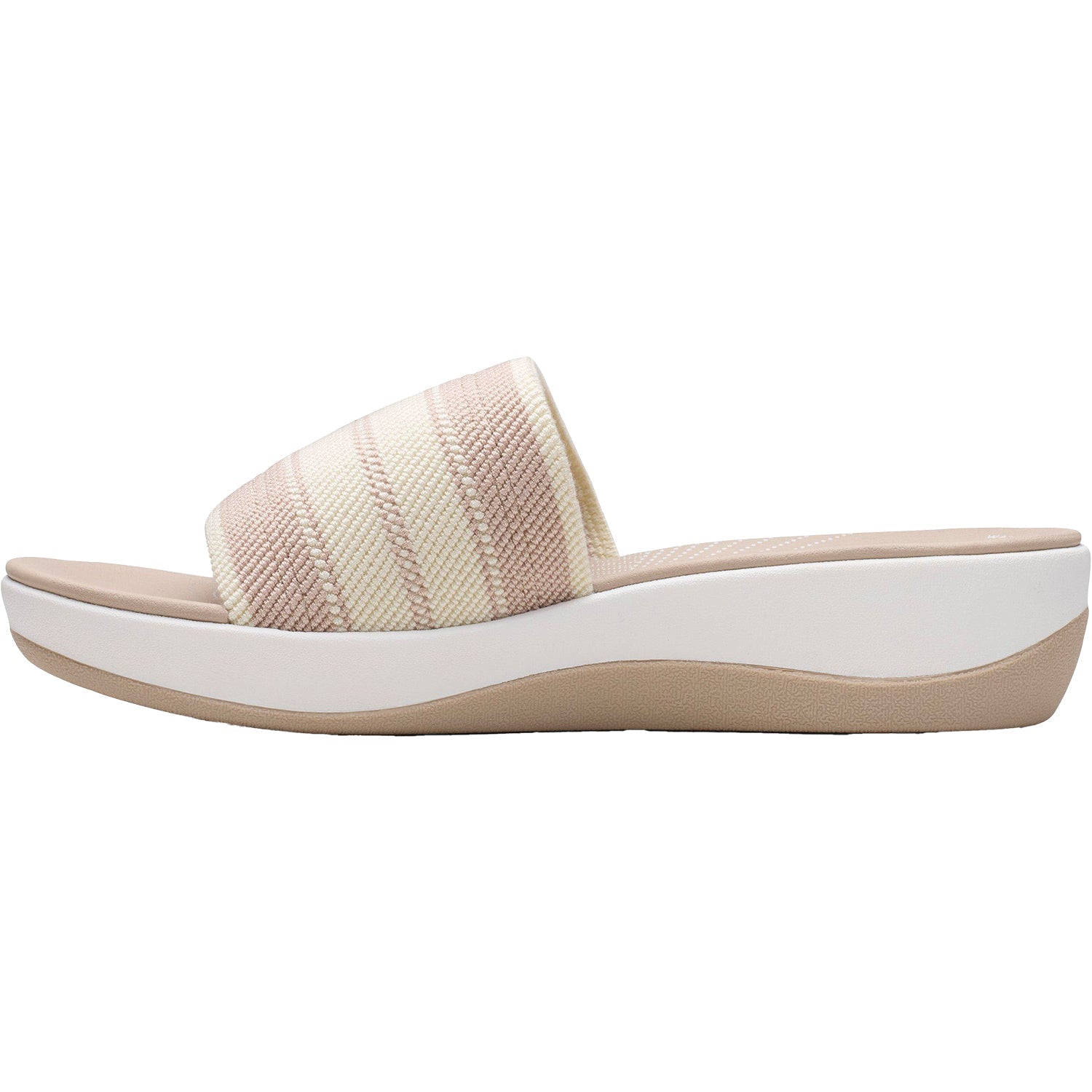 Clarks Cloudsteppers Arla Hollis Women's Slide Sandals Sand Combi Knit Synthetic