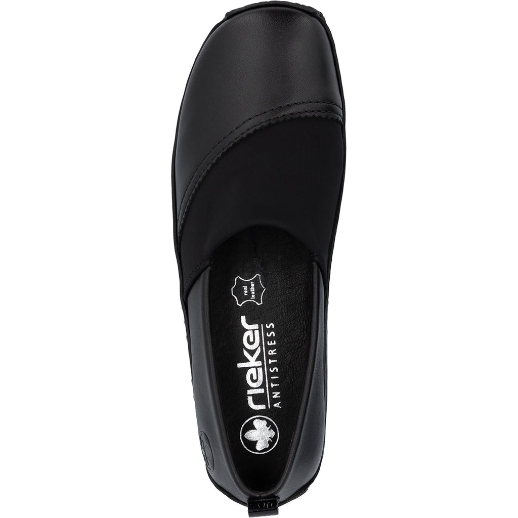 Rieker L1790-00 Stretch Women's Slip Ons Black