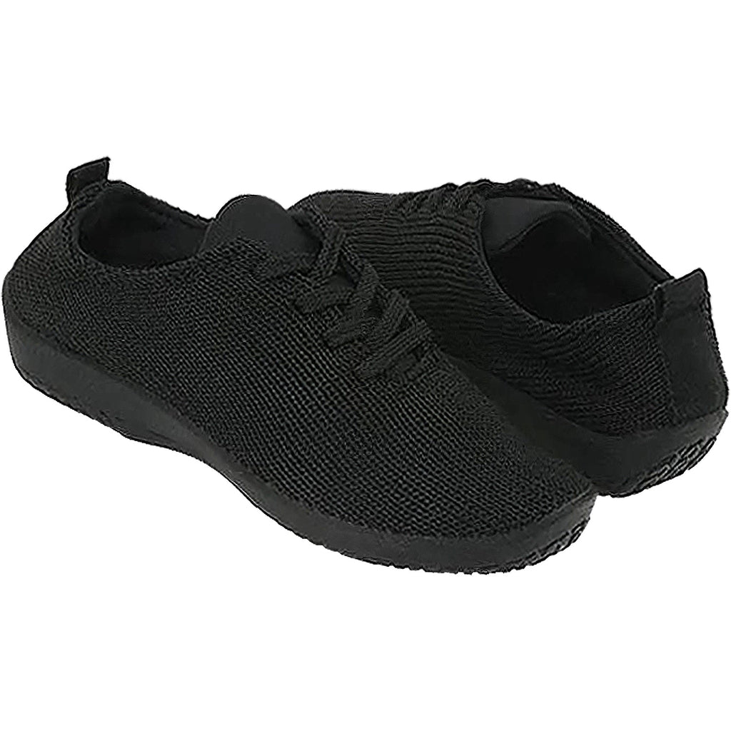 Arcopedico LS Women's Lace Up Shoes Black Knit Fabric