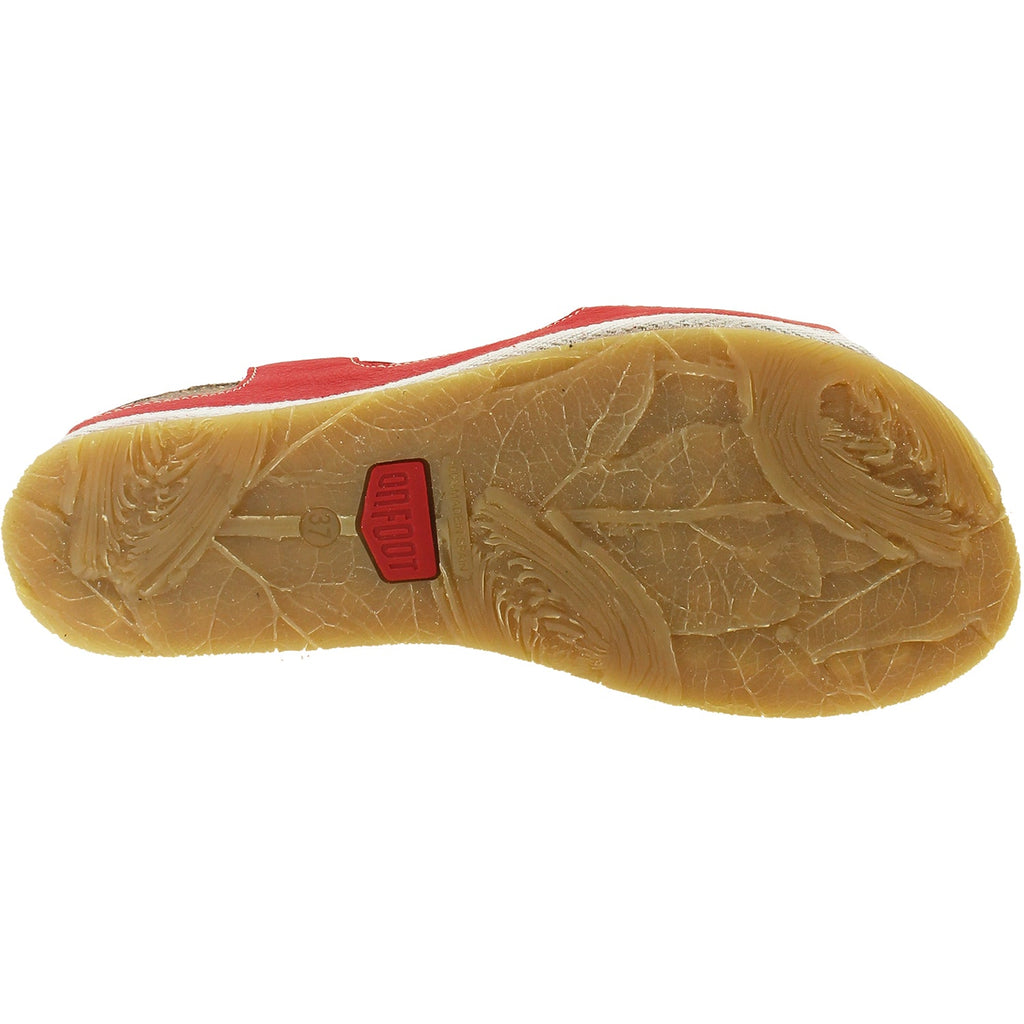 On Foot Cynara 203 Tucson Women's Platform Sandals Red Leather