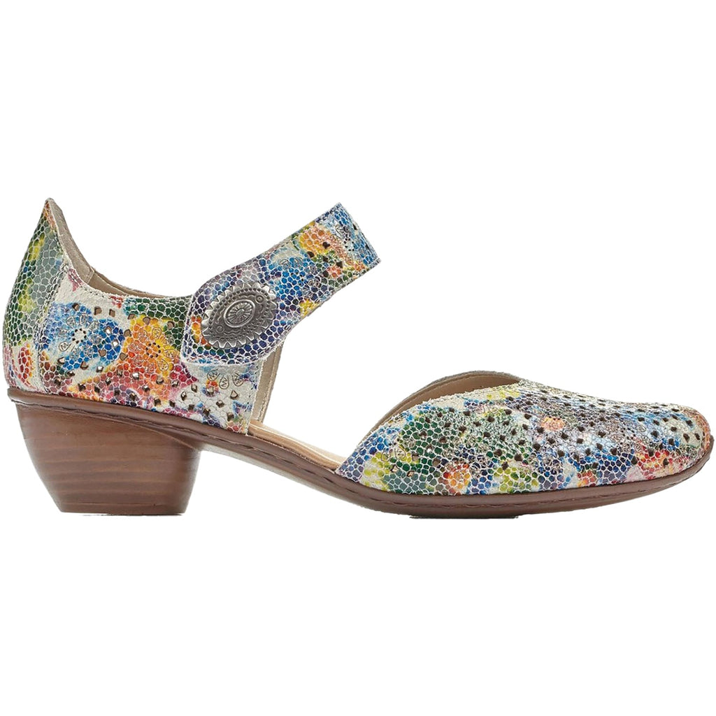 Rieker 43711-90 Mirjam 11 Women's Mary Janes Ice Multi Suede