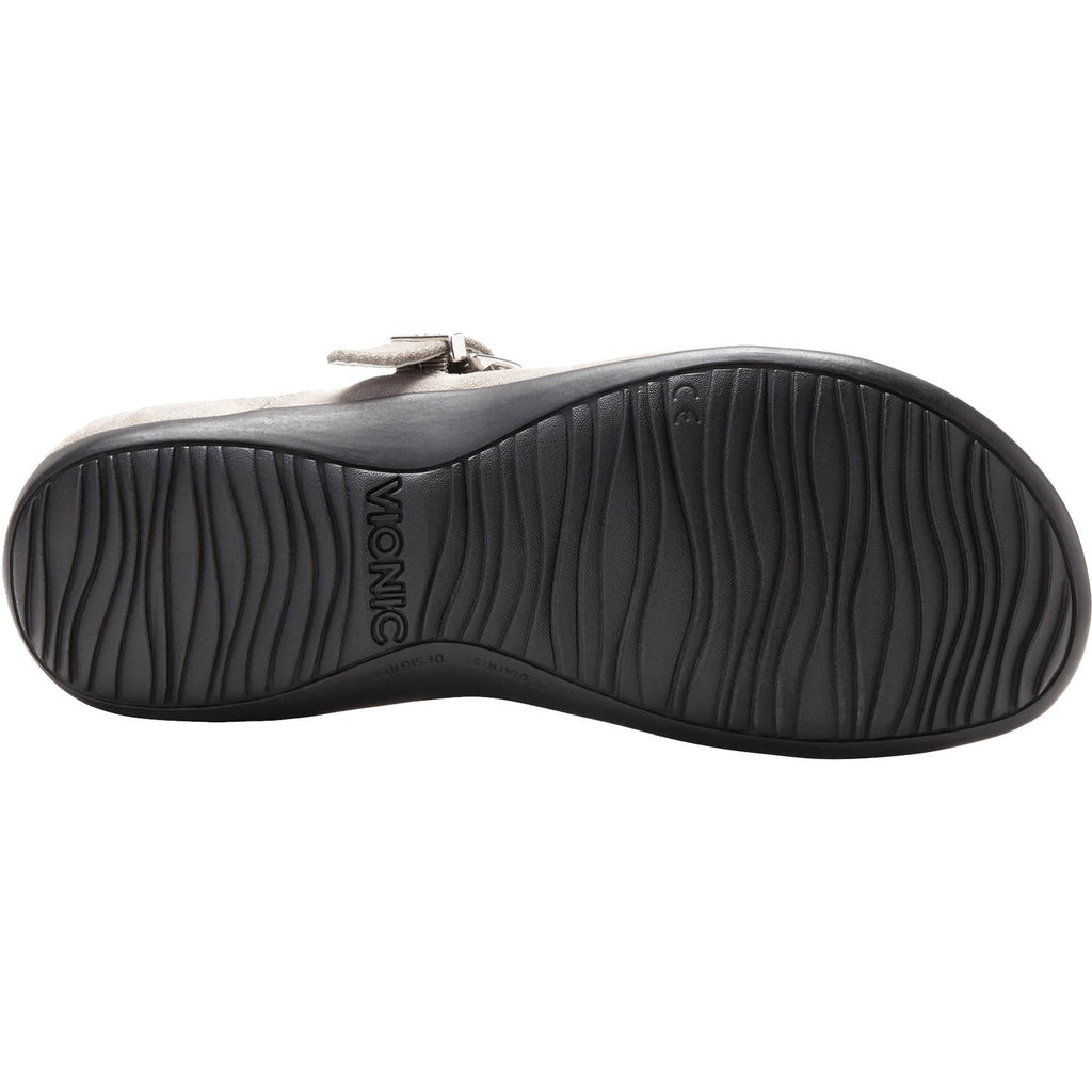 Vionic Lidia Women's Slip On Mules Grey Leather