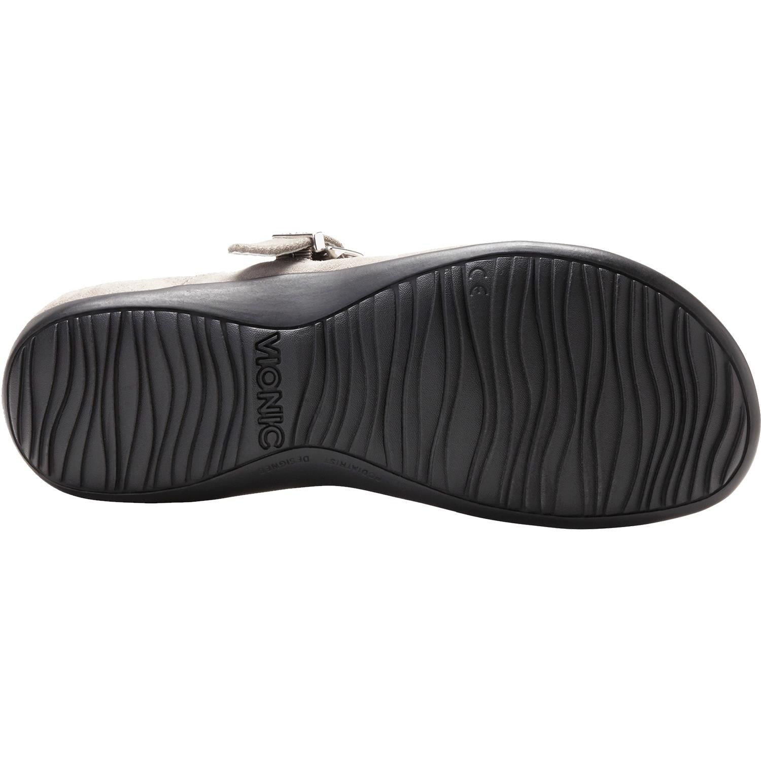 Vionic Lidia Women's Slip On Mules Grey Leather