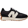 New Balance WS327BL Women's Athletic Shoes Black/White Suede