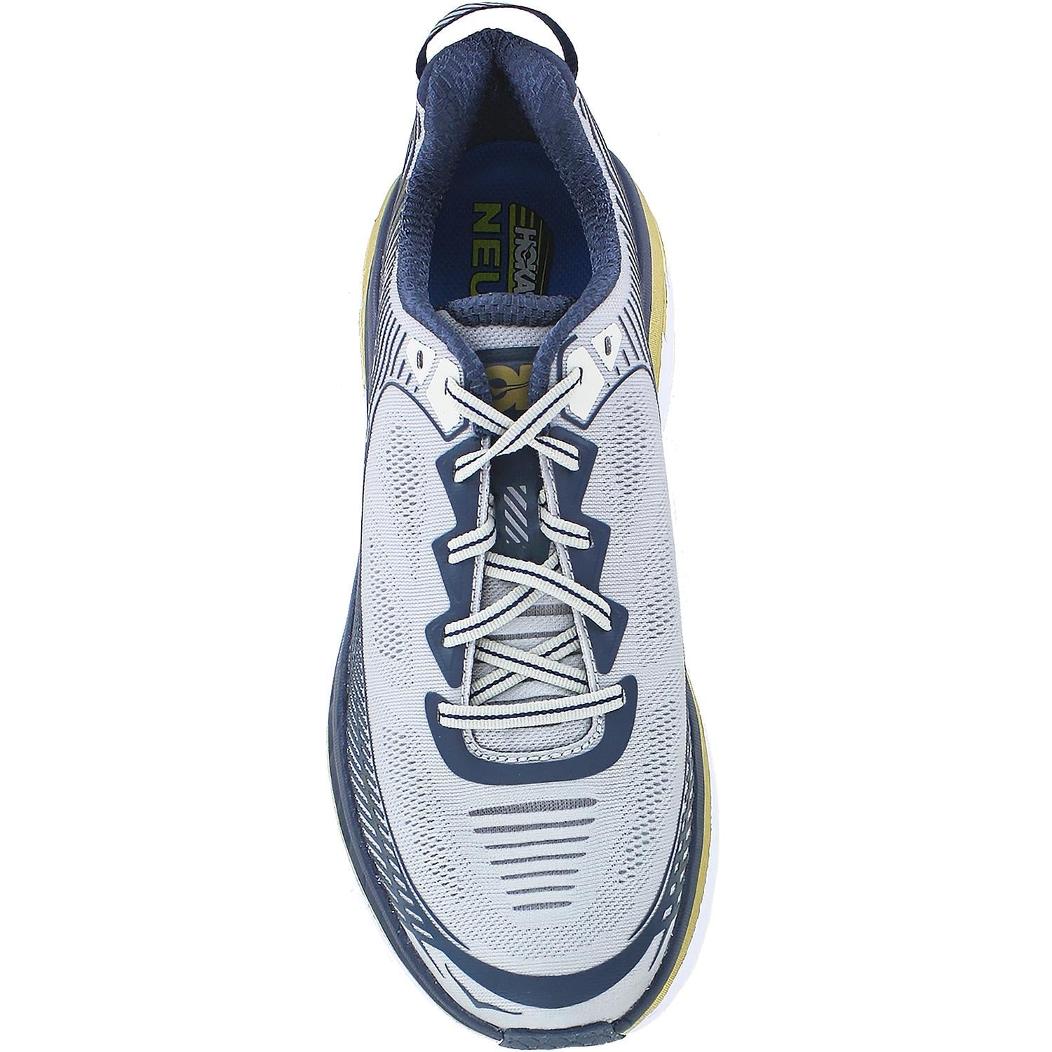 Hoka Bondi 5 (Neutral Support) Men's Running Shoes Cool Grey/Midnight Navy Mesh